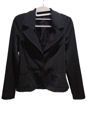 Vintage Hot Kiss Black Pinstripe Blazer